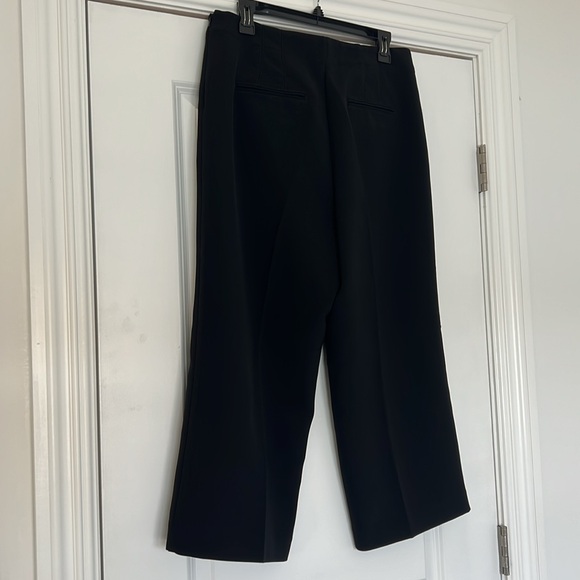 ANN TAYLOR PETITE BLACK WIDE LEG CROPPED PANTS NWT - Picture 5 of 6